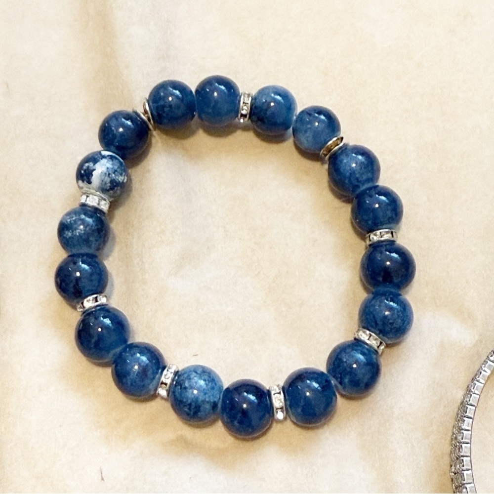Bundle of 6 Jewel Tone Beaded Bracelets - Picture 4 of 7